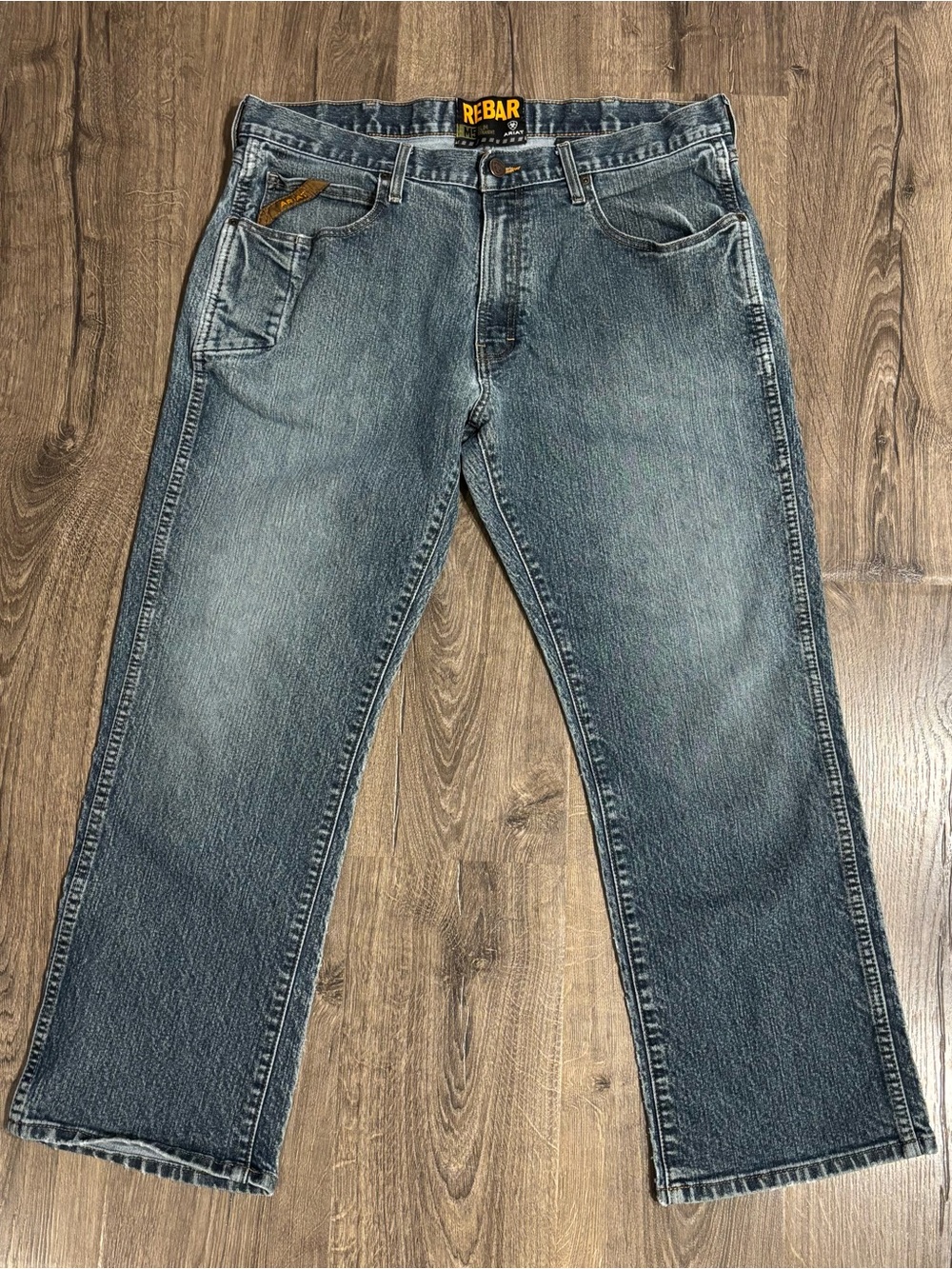 Ariat Rebar M5 Slim Straight Leg Denim Jeans Men's size 38x30